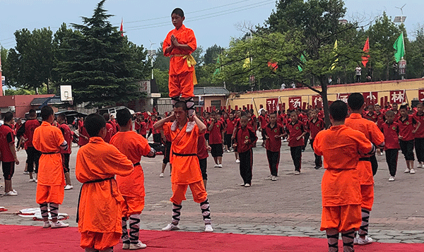 嵩山少林寺武术学校学员日常练功—随手拍