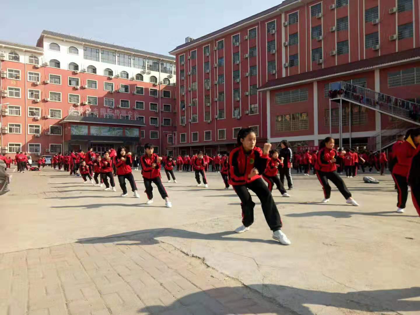 嵩山少林寺武术学校学员日常练功—随手拍