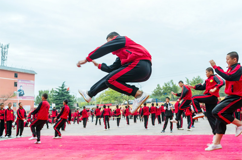 嵩山少林寺武术学校学员日常练功—随手拍