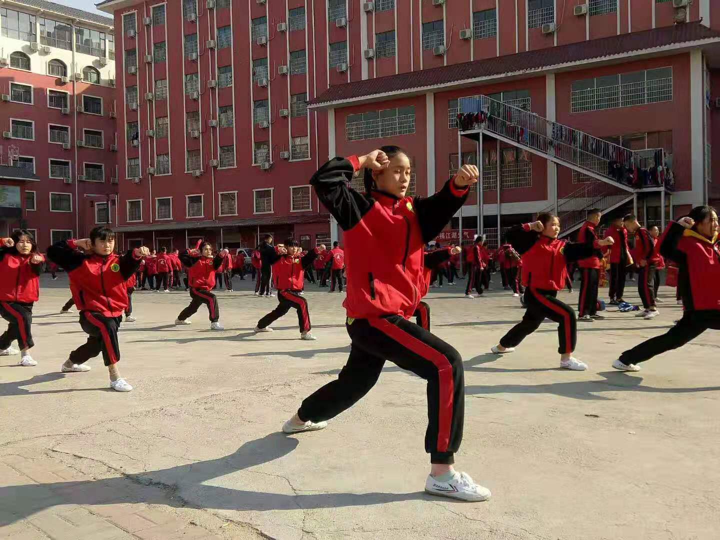 嵩山少林寺武术学校学员日常练功—随手拍