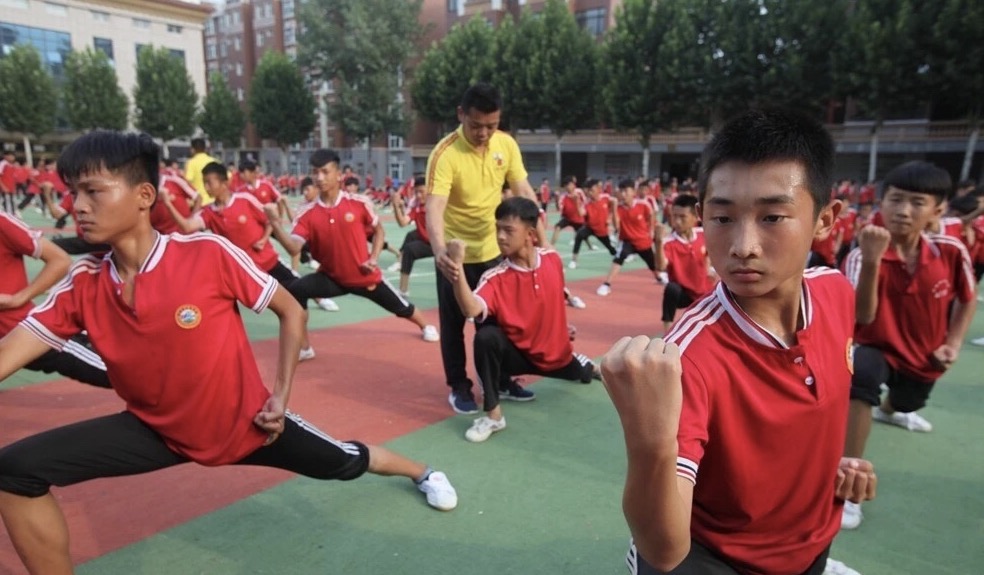 嵩山少林寺武术学校学员日常练功—随手拍